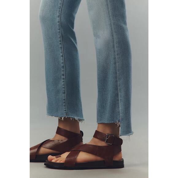 MOTHER The Insider Crop Step Fray Jeans Size 25 Blue - Picture 4 of 13